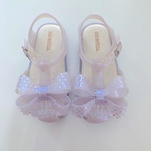 Mini Melissa iridescent bow sandal